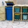 Single Wheelie Bin and 4 Recycling Box Storage