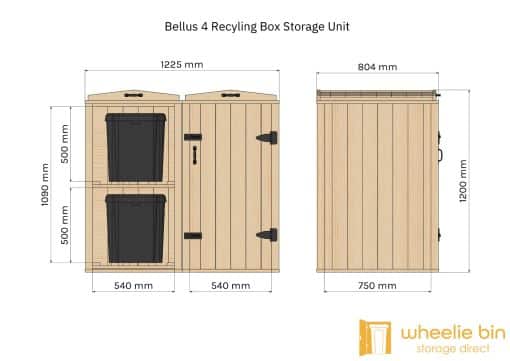 bellus 4 recycling box storage unit