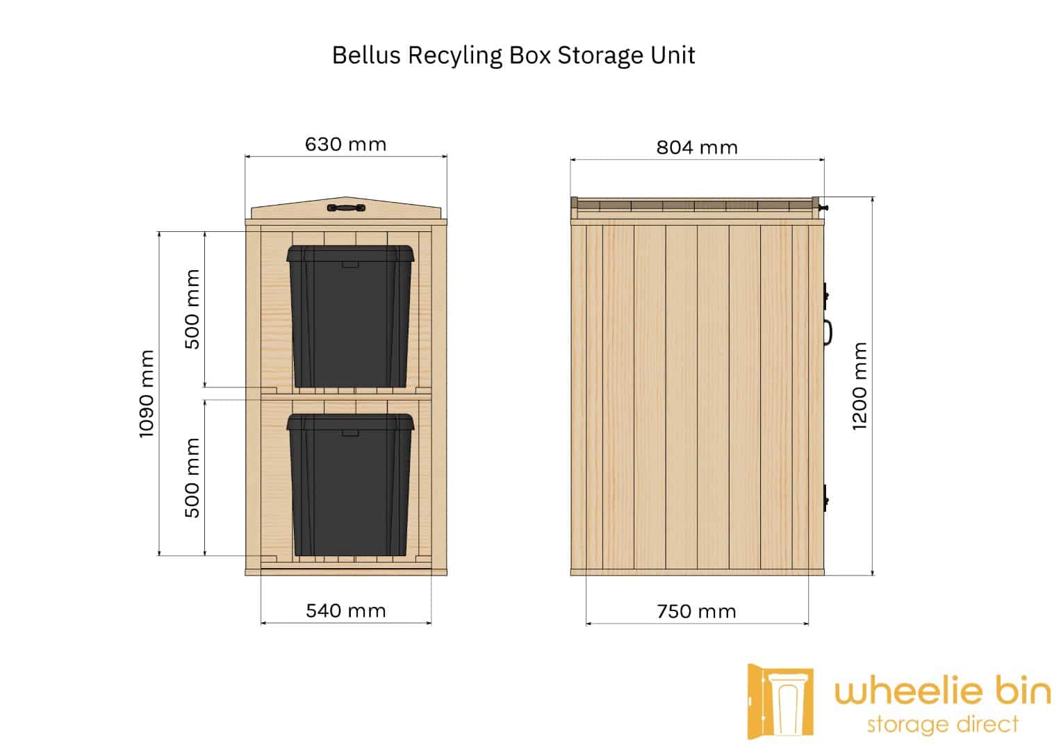 bellus recyling box storage unit